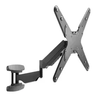 Stell 35050129 fali konzol Sho 3620 23-70" gázrugós dönthető 10 fok forgatható 90 fok VESA 75x75-400x400 acél fekete 30 kg