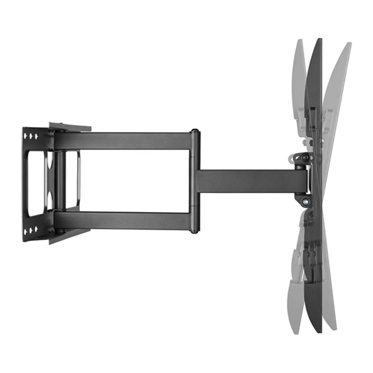 STELL 35057263 SHO 5620 Fali konzol 32"-70" VESA 200x100-600x400 45 kg forgatható 90 dőlés 15 csavaros rögzítés acél fekete kábelrendező #3