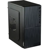AKYGA AK35BK Micro ATX ház fekete 310x350x175 mm, 2x 3,5" belső hely, 3 ventilátor, USB 2.0 előlapi, mikrofon és fejhallgató, táp nélküli