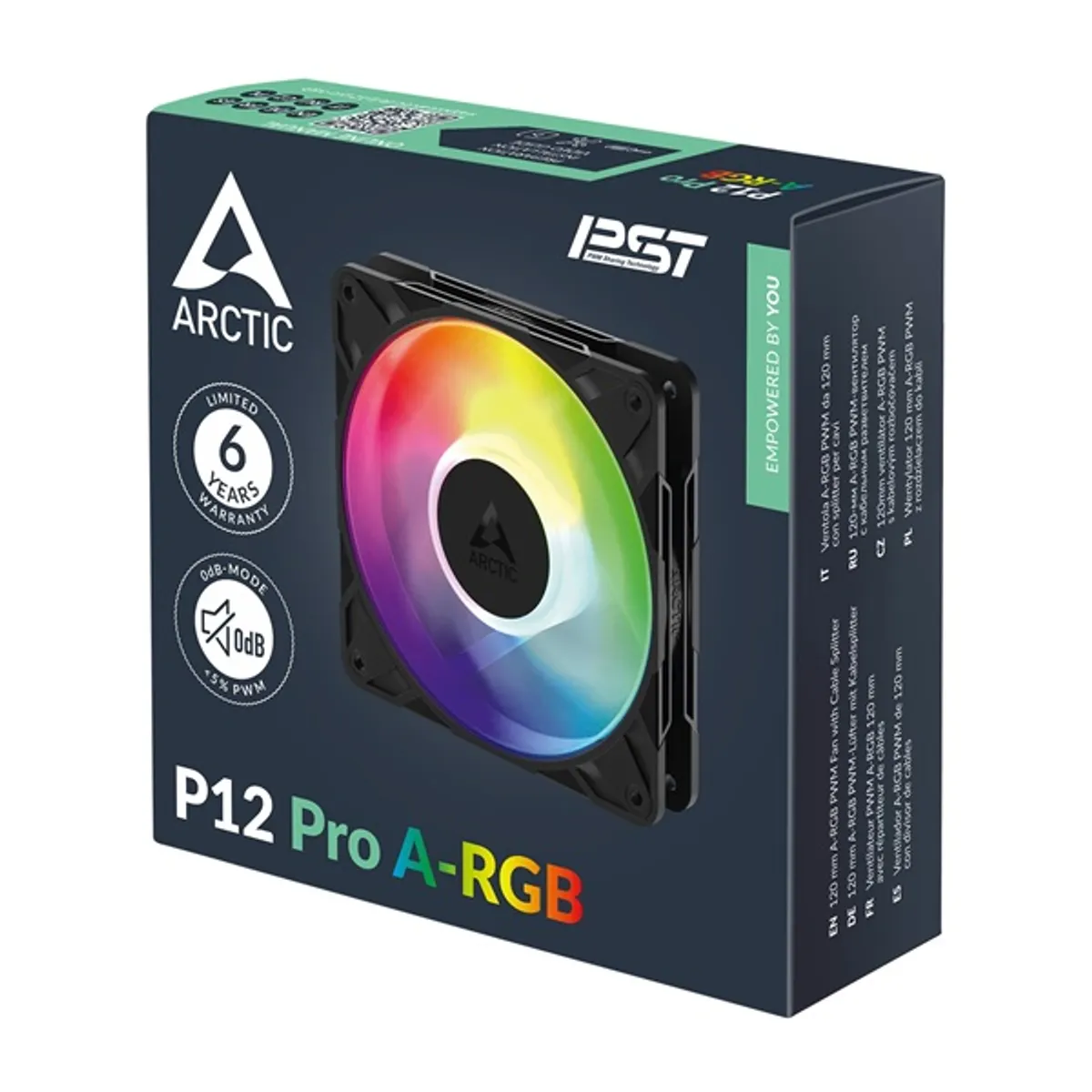 Arctic ACFAN00309A P12 Pro A-RGB 120mm fekete PWM 600-3000 RPM FDB #8