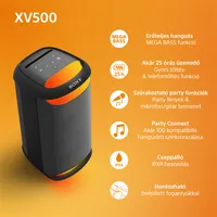 Sony SRSXV500B.CEL HighPower hordozható Bluetooth hangszóró 25 óra IPX4 #10
