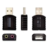 AXAGON ADA-17 USB HQ audió MINI adapter 2 csatornás analóg kimenet 3,5 mm jack mikrofon bemenet 3,5 mm USB 2.0 külső 44.1 48 96 kHz 16 24 bit #6