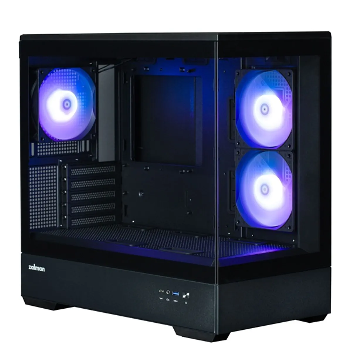 Zalman P30 BLACK ablakos mATX ARGB USB 3.0 3 beépített ventilátor táp nélküli #4