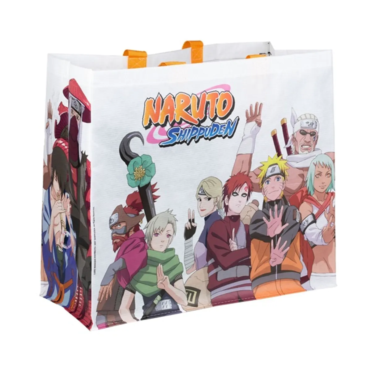 KONIX KX-CABA-NARU Naruto bevásárló táska M-es 40x45x20cm fehér rPET zsinór zár #1