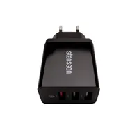 Stansson CH-300-BL Hálózati gyorstöltő 30W USB 2.0 3x 5V-9V-12V 2,4A univerzális fekete #2