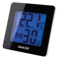 Sencor 35049710 időjárás állomás digitális kijelző beltéri hőmérséklet és páratartalom ébresztőóra naptár