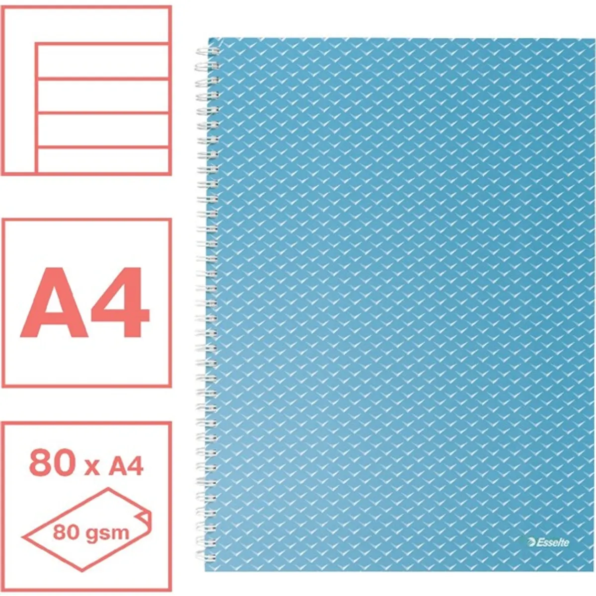 Esselte 628481 Colour'Breeze spirálfüzet A4 vonalas 80 lap FSC kék #2