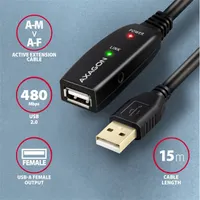 Axagon ADR-215 aktív USB hosszabbító kábel 15 m fekete USB A apa USB A anya #2