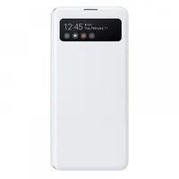 SAMSUNG OSAM-EF-EA415PWEG Galaxy A41 s-view wallet cover fehér piros műanyag tok oldalra nyíló rejtett zseb mini ablak érzékelő
