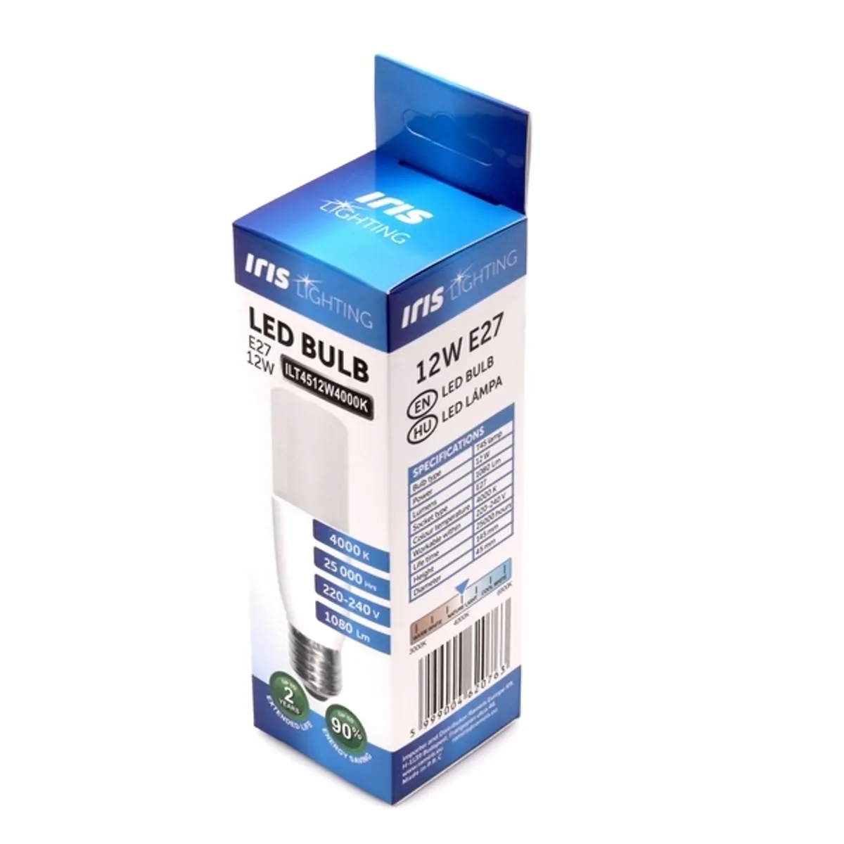 IRIS ILT4512W4000K T45 LED fényforrás 12W 1080lm E27 IP20 4000K #3
