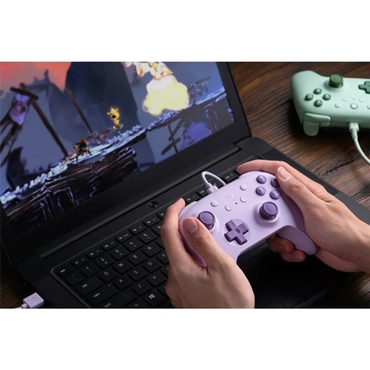 8BitDo RET00473 Ultimate 2C vezetékes kontroller lila USB-C 1000Hz Hall Effect #4