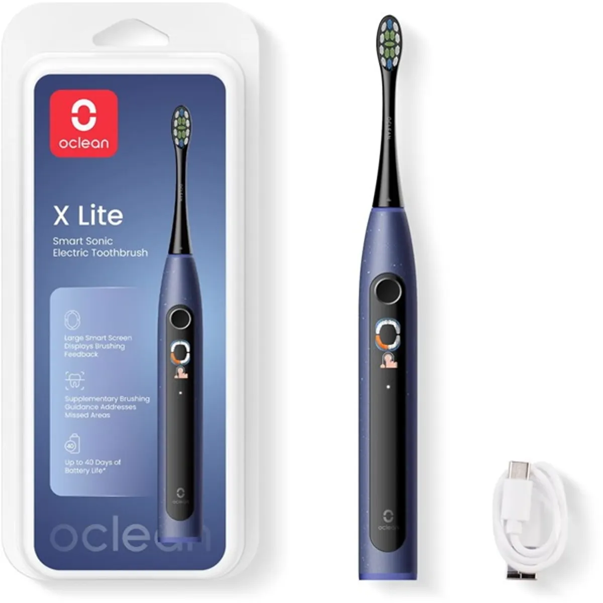 Oclean OCL555974 X Lite Dark Blue Smart Sonic elektromos fogkefe 8 zónás fogmosás-követés #1