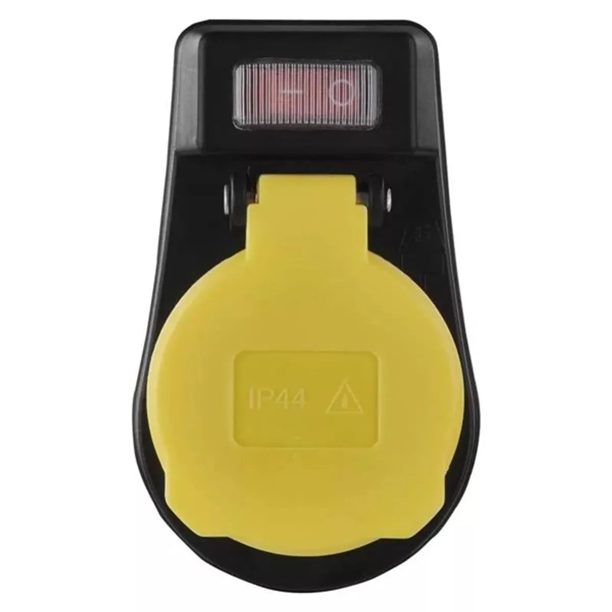 Emos P00292 IP44 SCHUKO kapcsolható aljzat fekete 1x2P-PE 250 V 16 A 3680 W gyerekzár #1
