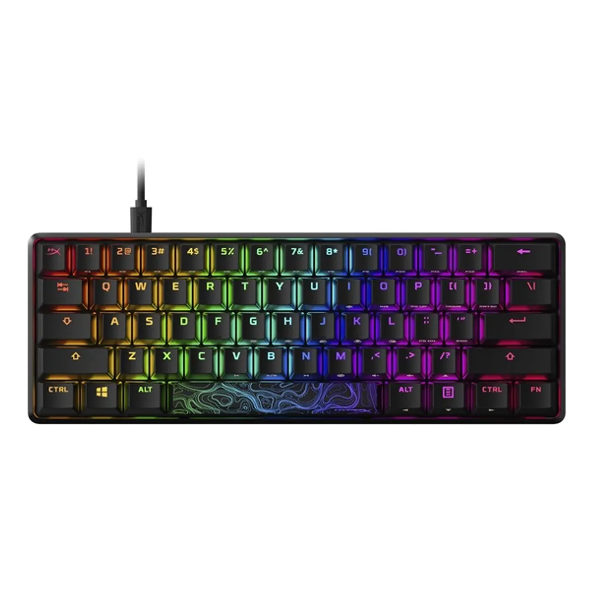 Hewlett Packard 4P5N4AA#ABA HyperX Alloy Origins 60 mechanikus RGB US kiosztás 1,8 m leválasztható USB-kábel alumínium dőlésszög állítható 3 profil #5