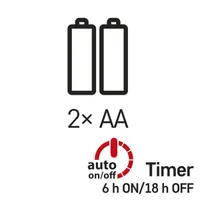 Emos D3AC06 LED nano fényfüzér 0,9 m 10 LED hideg fehér ezüst kábel beltéri 2x AA időzítő #5