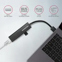 Axagon HMA-GL3A 3-portos USB 3.2 Gen 1 hub és Gigabit LAN #4