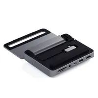 SATECHI ST-TCSHIPM Alumínium állvány és hub szürke USB-C és USB-A, HDMI, 3,5 mm, microSD és SD #2