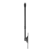 STELL 35050134 mennyezeti tv-konzol acél fekete min 40" max 70" 50 kg 25 fok 180 fok kábeltartó vesa 200x200-600x400 1 db #3