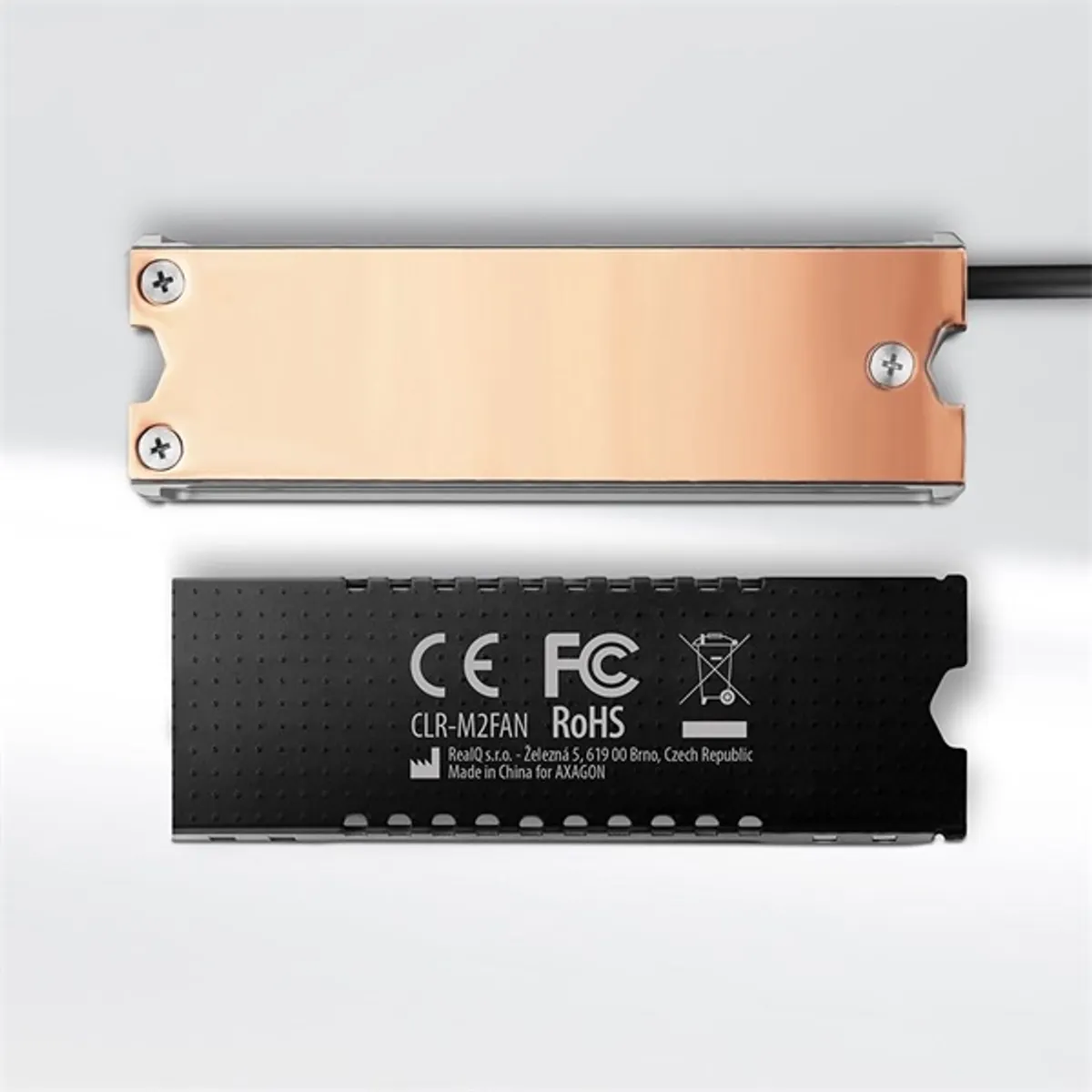 AXAGON CLR-M2FAN M.2 hűtőborda ventilátorral 22x80 mm PWM #3