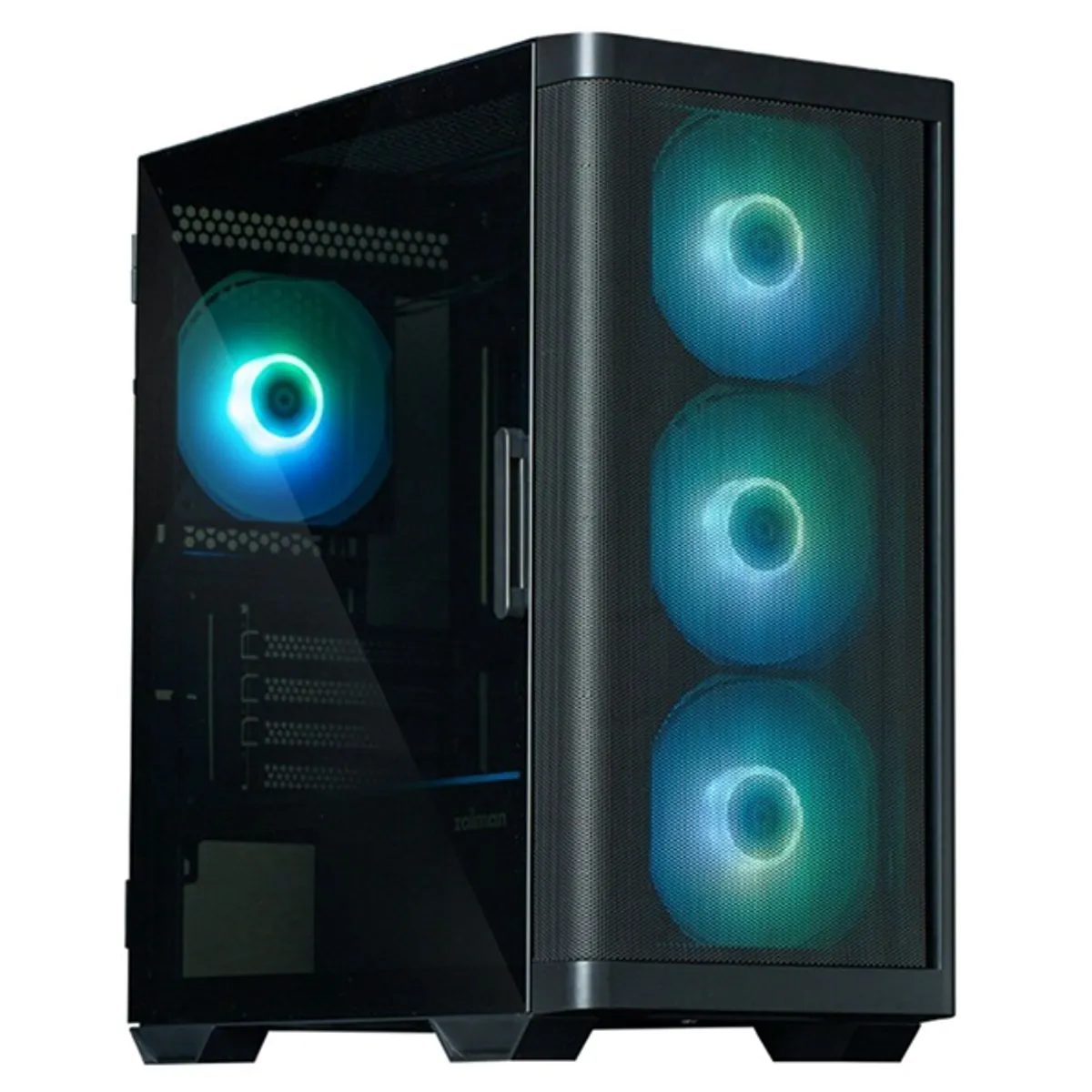 Zalman M4 BLACK ablakos mATX - Anyag: acél, műanyag, edzett üveg - Beépített ventilátor: 8 - 3,5 belső hely: 1 - Tápegység: nincs - USB 3.0: van #1