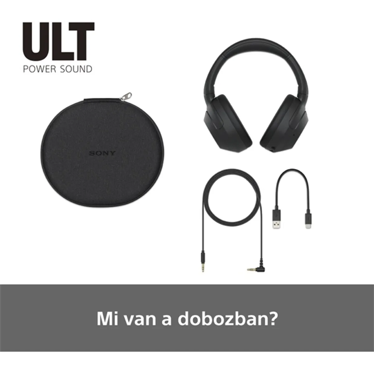 Sony WHULT900NB.CE7 ULT WEAR 40 mm hangszóró, zajszűrő, Bluetooth, multipoint, 30 óra üzemidő, fekete #9