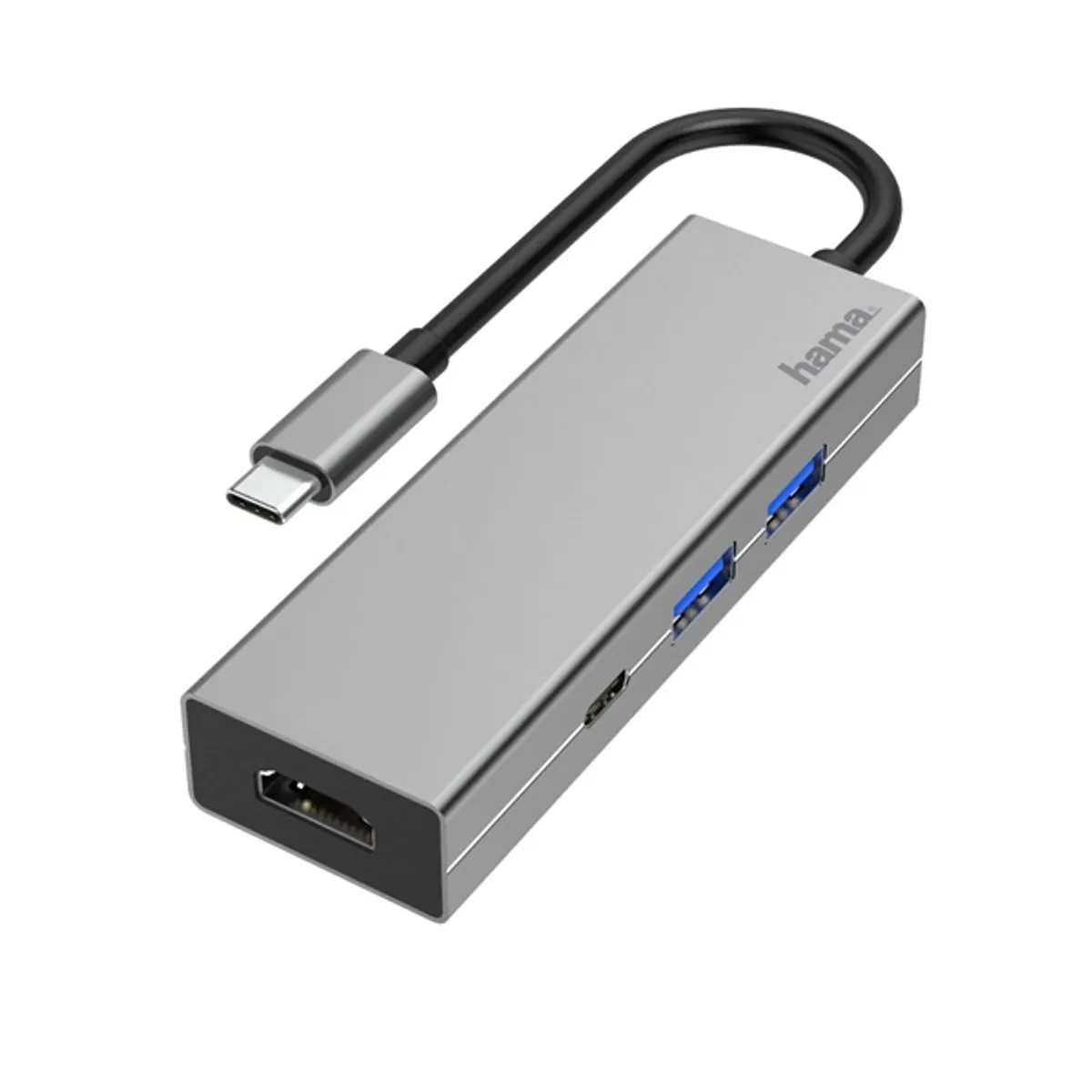 HAMA 00200107 USB Type-C HUB (2x USB-A, USB-C, HDMI) 5 Gbps 4K@30 100 W USB PD Thunderbolt 3/4 kompatibilis alumínium #1