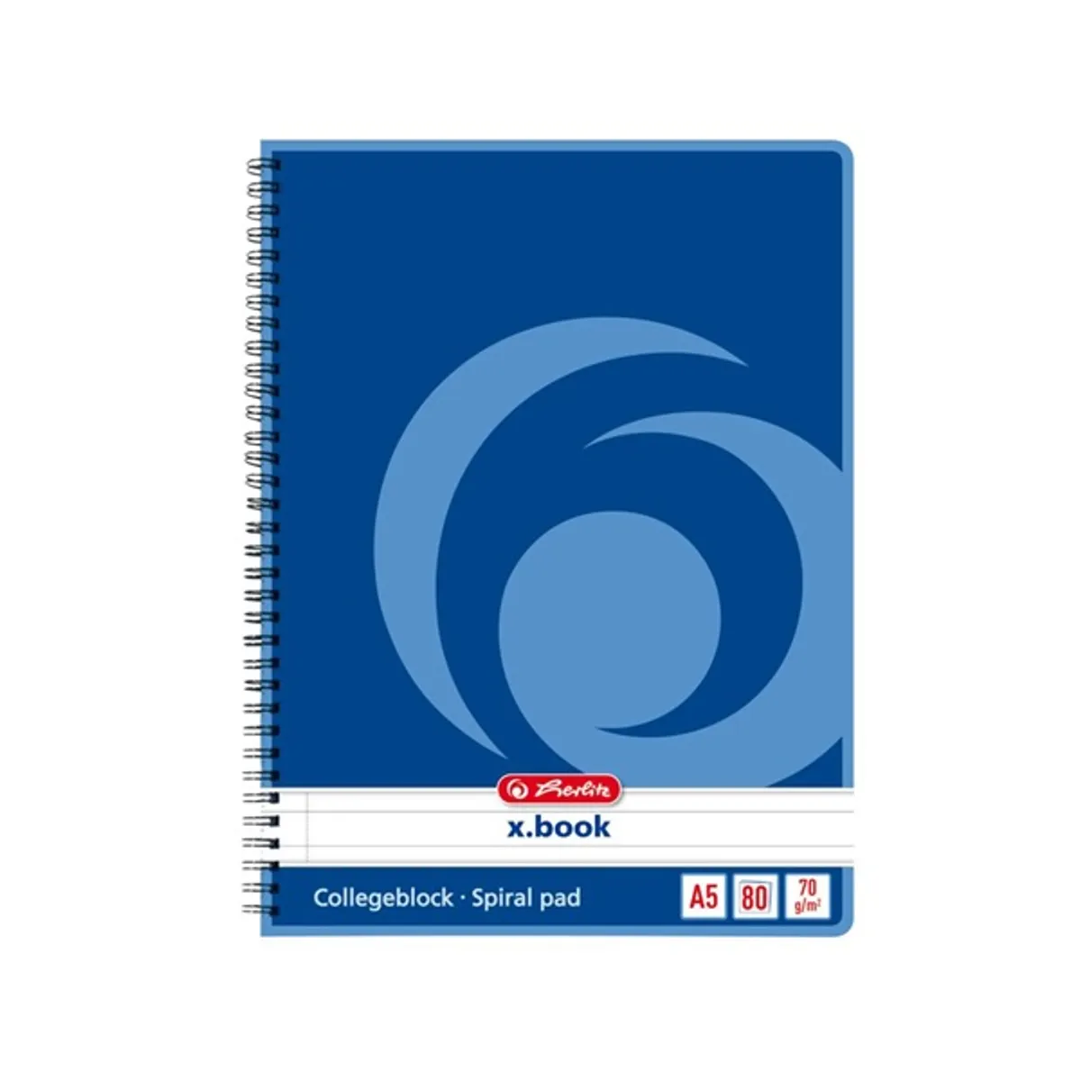 HERLITZ 00297515 College A5 80lapos lefűzhető vonalas spirálfüzet kék perforált lapok 70 g m2 #1