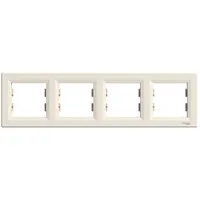 Schneider EPH5800423 Asfora négyes keret vízszintes bézs ABS 296 mm 83 mm 9 mm IP20
