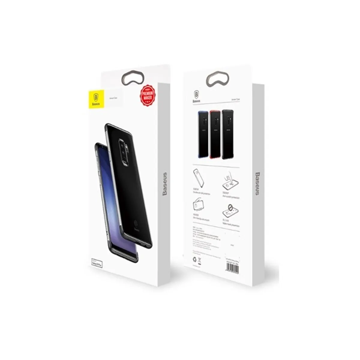 Baseus Armor Samsung Galaxy S9 hátlap piros TPU #1