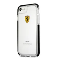 Ferrari FEGLHCP7BK Tok műanyag átlátszó-fekete iPhone 7 Apple fényes 4,7"