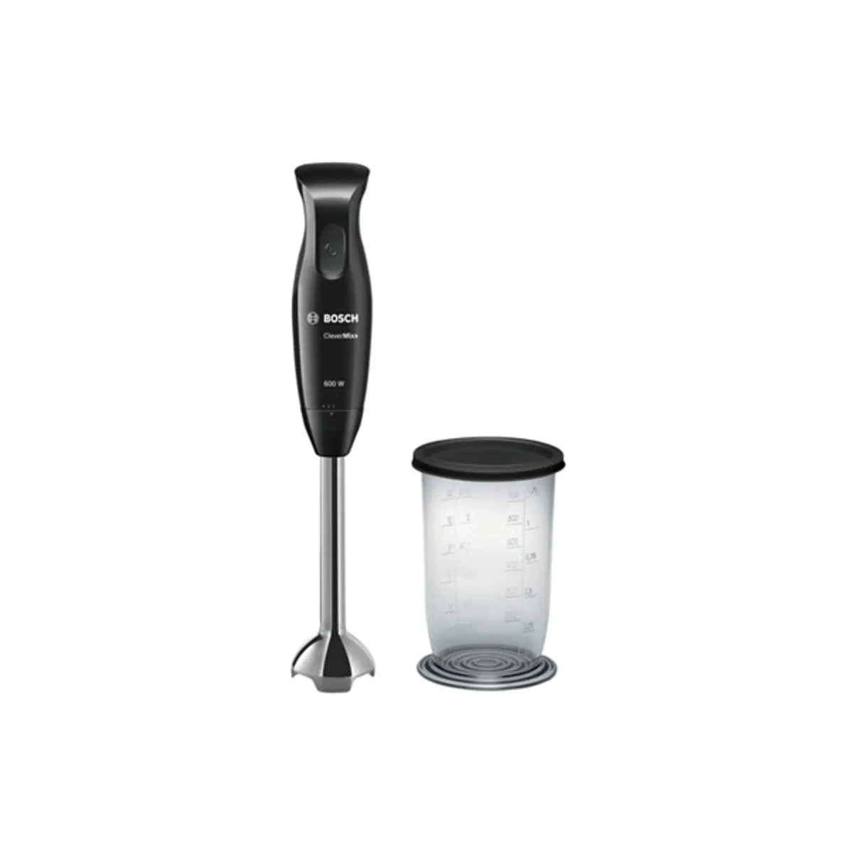 Bosch MSM2610B botmixer fekete 600 W levehető mixerszár 4-szárnyú nemesacél kés mérőpohár bpa mentes #1