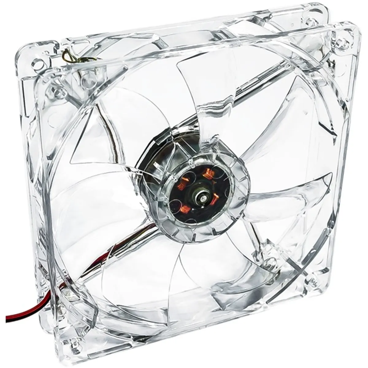 AKYGA AW-12A-BR Rendszerhűtő ventilátor 12 V Molex 4 LED piros 120 mm 20 dB 1000 RPM #1
