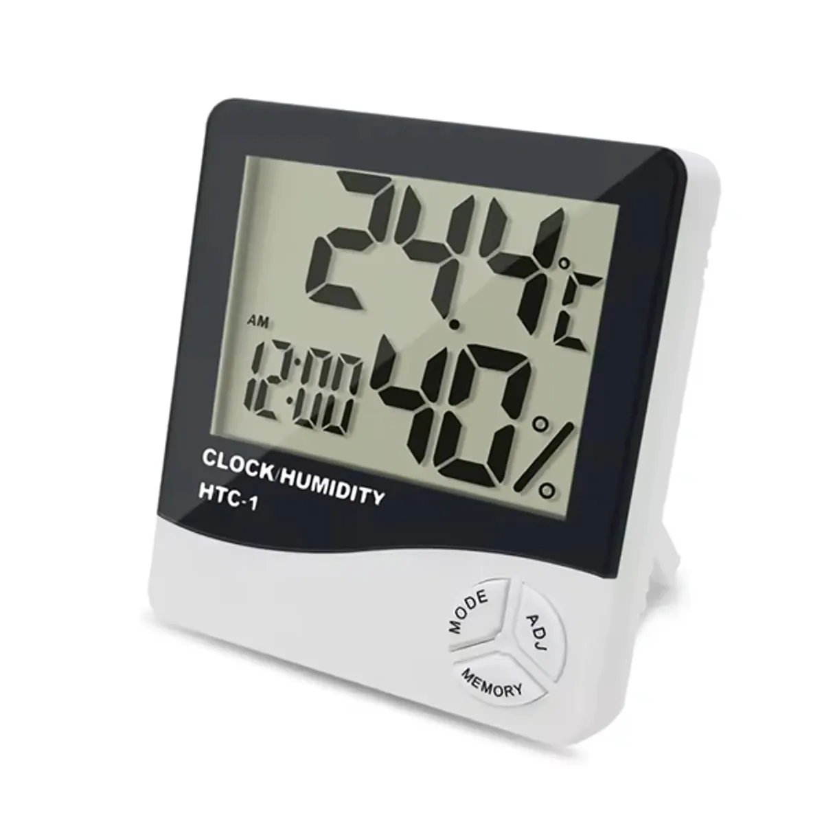 TOO WS-201-W WS-201-W fehér led kijelző 12–24 órás formátum hőmérséklet és páratartalom kijelzés ébresztőóra #1