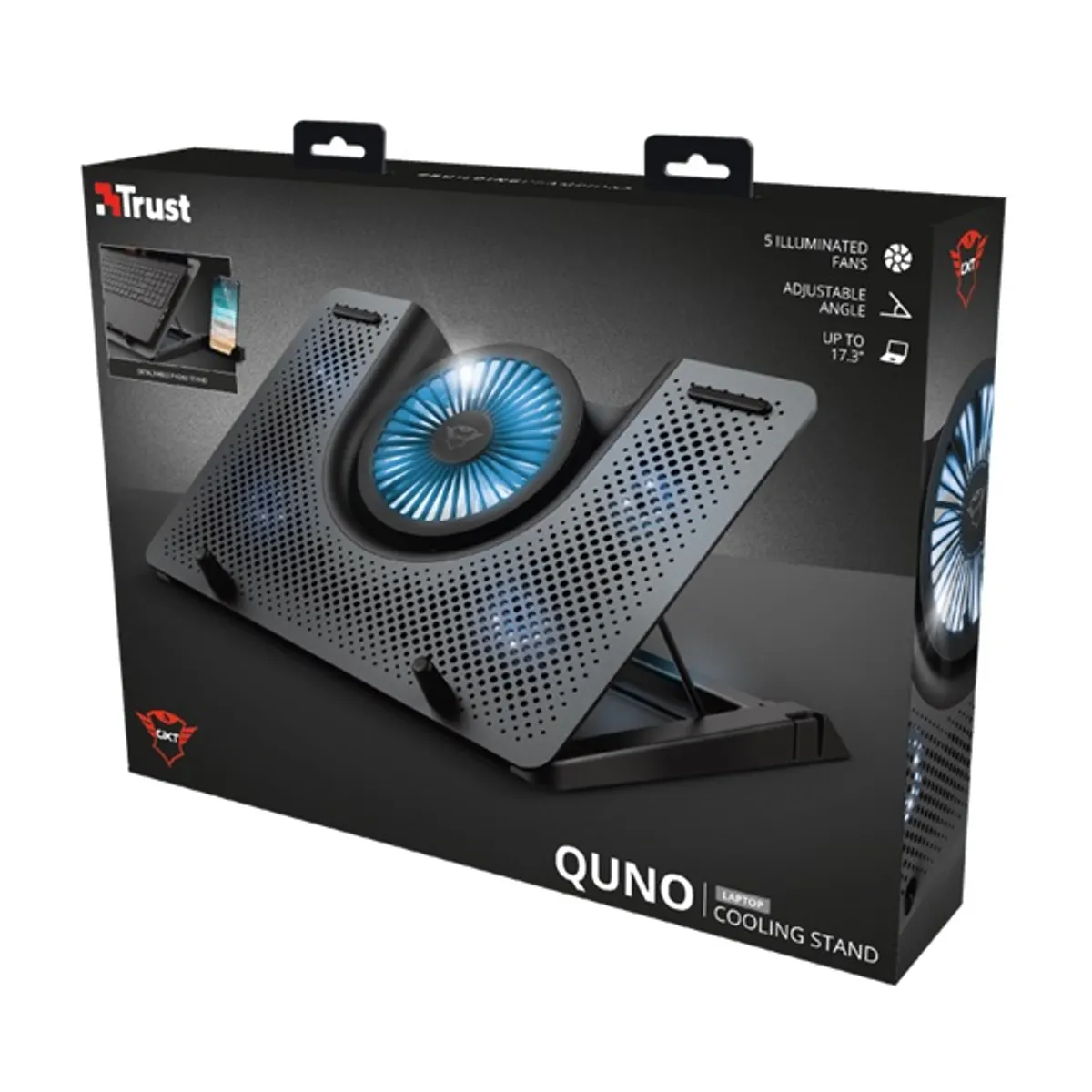 Trust 23581 laptop hűtőpad alumínium fekete 5 db 50 mm ventilátor #5