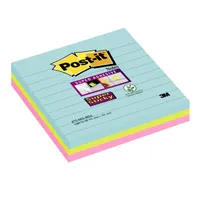 Post-it 7100234643 Miami 101x101mm vonalas öntapadós 3db csomag többszínű