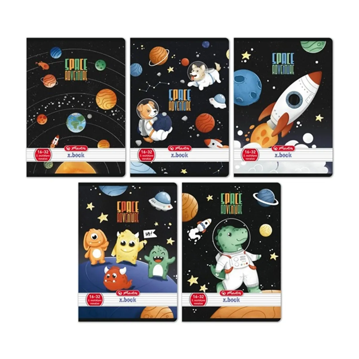 Herlitz 400200791 Space Adventure A5 32 oldalas vonalas 2. osztályos #1