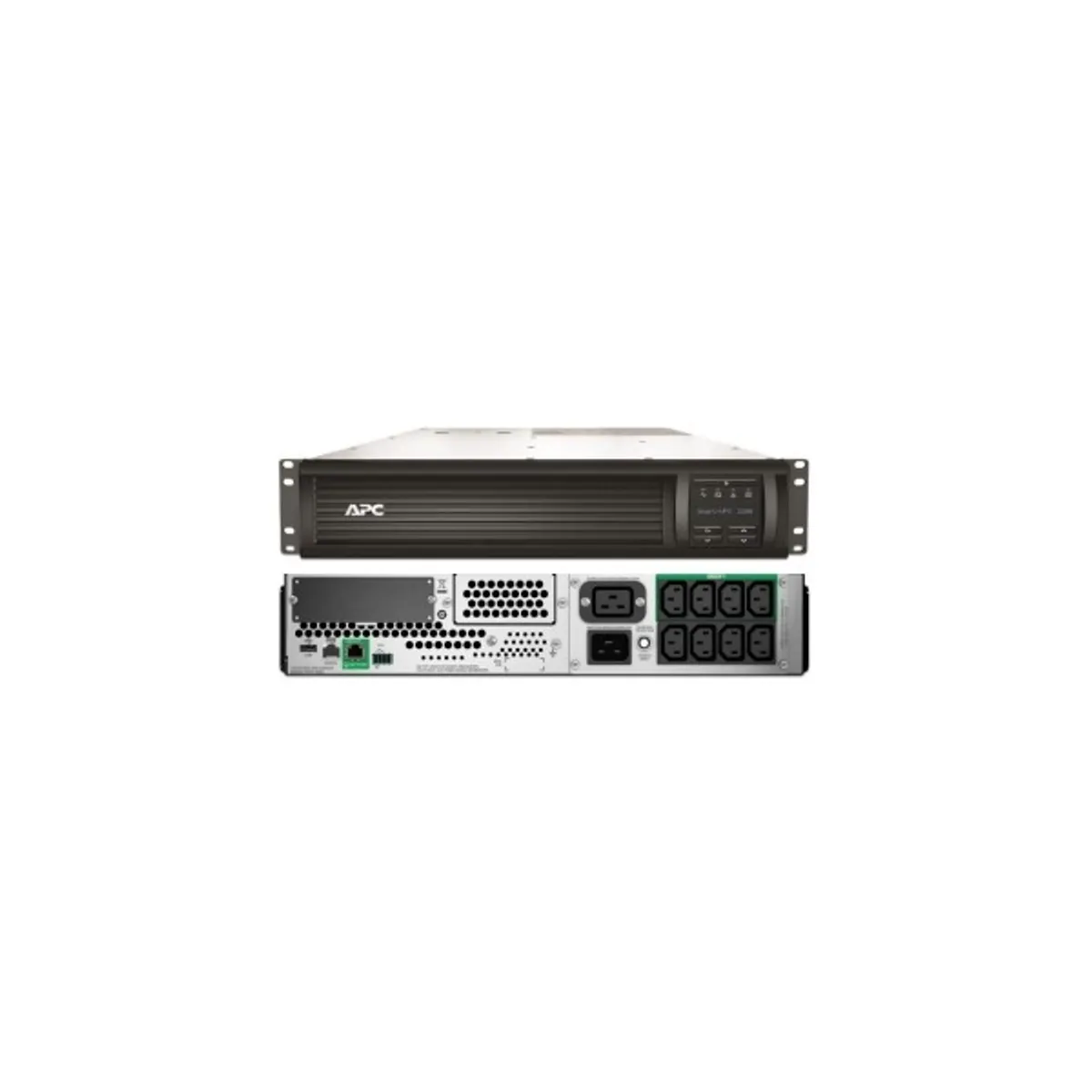 APC SMT1500RMI2UC Smart-UPS 1500VA 1000W LCD Rack 2U 230V 4 db IEC C13 2 db IEC Jumpers USB RJ-45 #1
