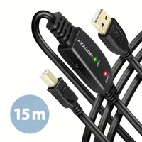AXAGON ADR-215B aktív USB 2.0 átjátszó kábel 1500 cm