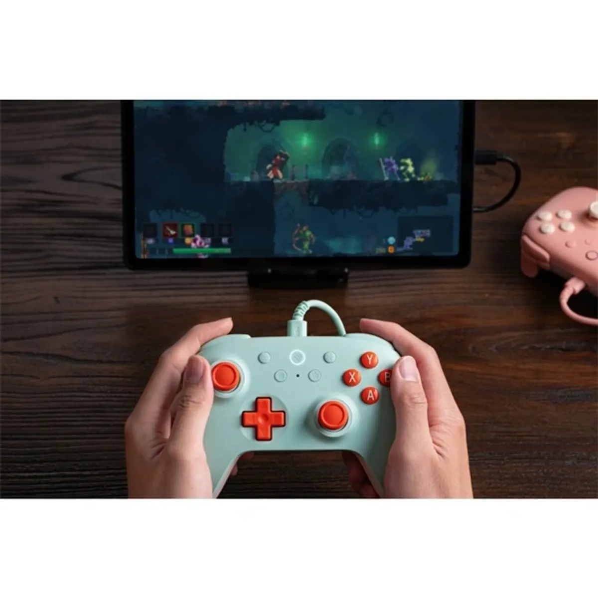8BITDO RET00475 Ultimate 2C Hall-Effect érzékelők 1000Hz polling rate L4 és R4 gombok USB-C vezetékes menta #5