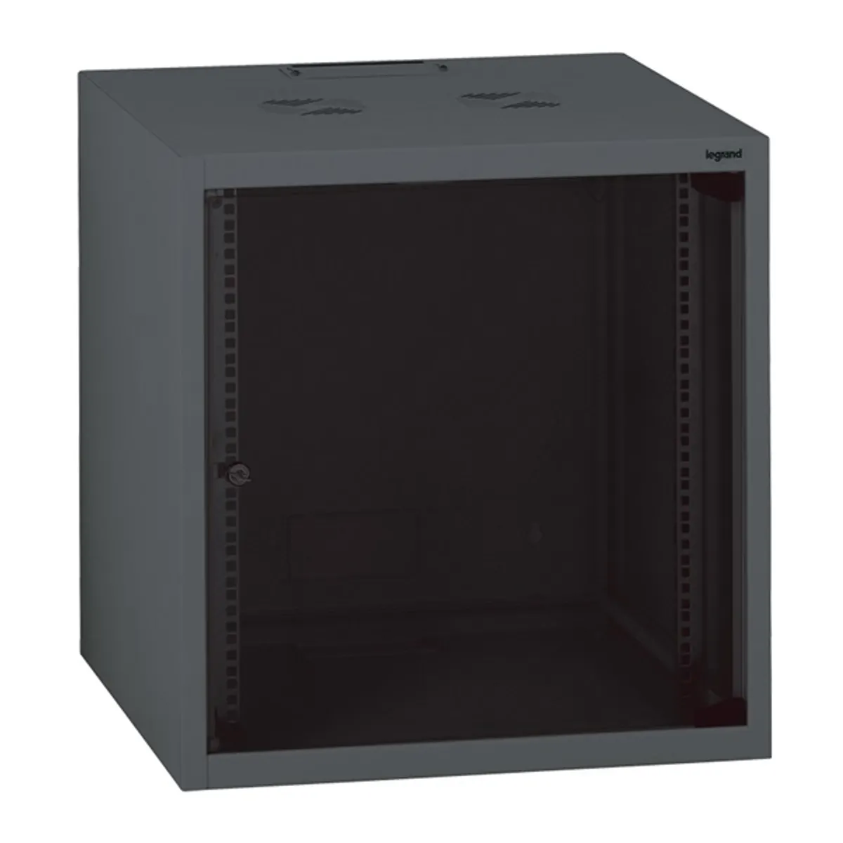 LEGRAND 646212 Linkeo 12U 19" fali rackszekrény 600x600 antracit üvegajtós készre szerelt max 36 kg #1