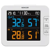 SENCOR 52000378 Időjárás állomás Fehér 130x112x27,5 mm LCD Vezeték nélküli ébresztőóra 2xAA #5
