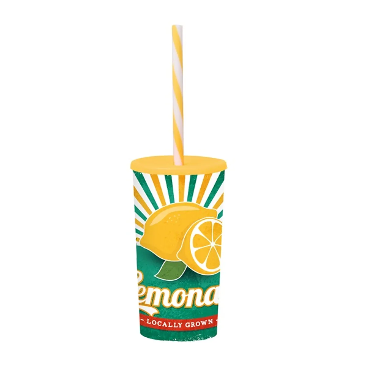 Solmazer 161922-027P Iris Lemonade pohár 470 ml szívószállal #1