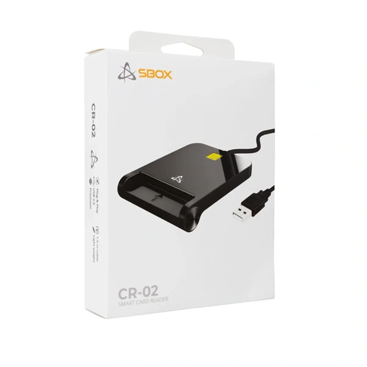 SBOX SBOX CR-02 USB intelligens kártyaolvasó USB 2.0 külső, támogatott: Credit;ATM;CAC;ID;IC;SIS, Kártyatípusok: 5V 3V 1,8V #5