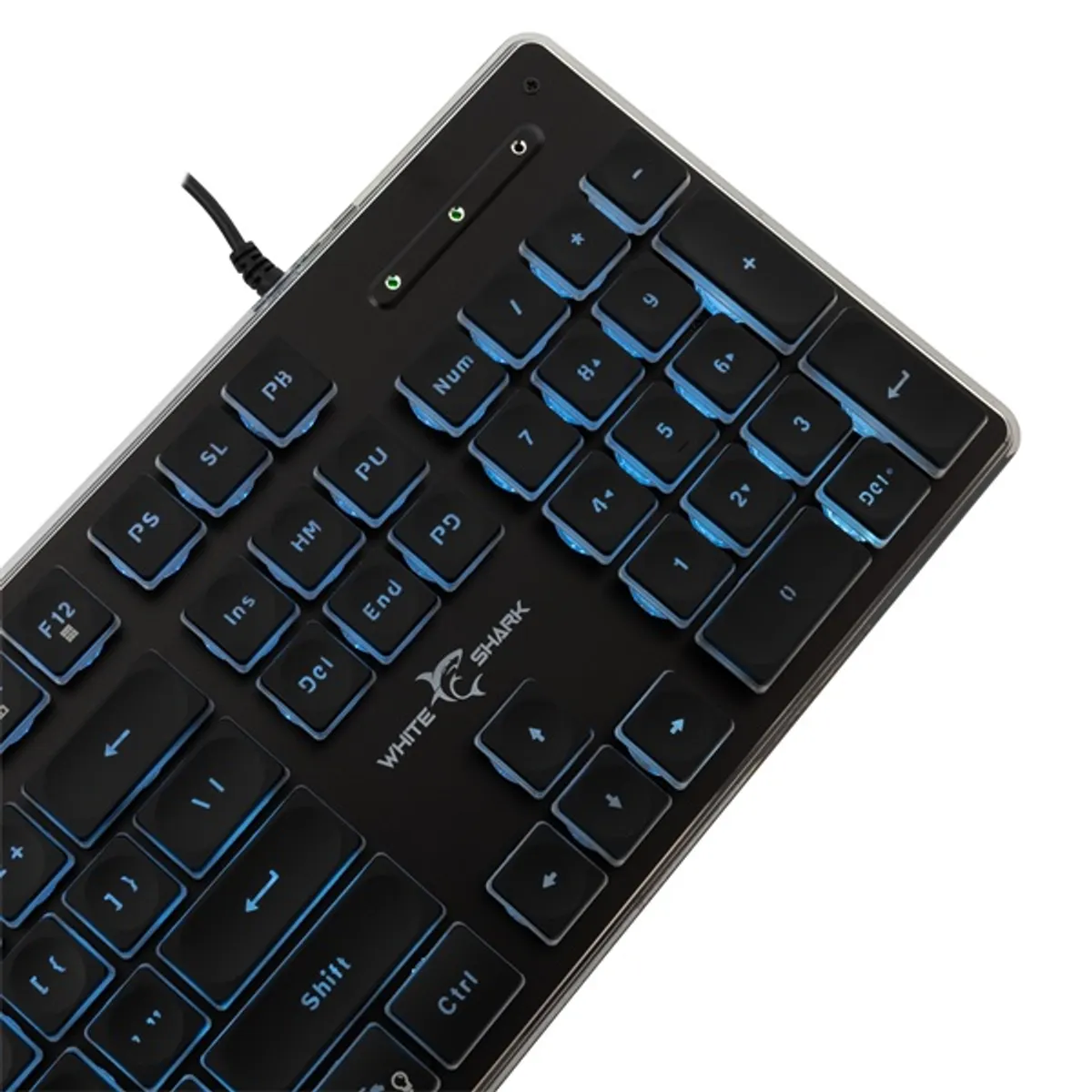 WHITE SHARK WS GK-003141B-US Tachi US 104-105 membrános, USB 2.0, Ice Blue LED, 1,5 m, fekete #5