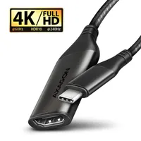 AXAGON RVC-HI2M USB-C to HDMI adapter fekete 25 cm HDMI 2.0a