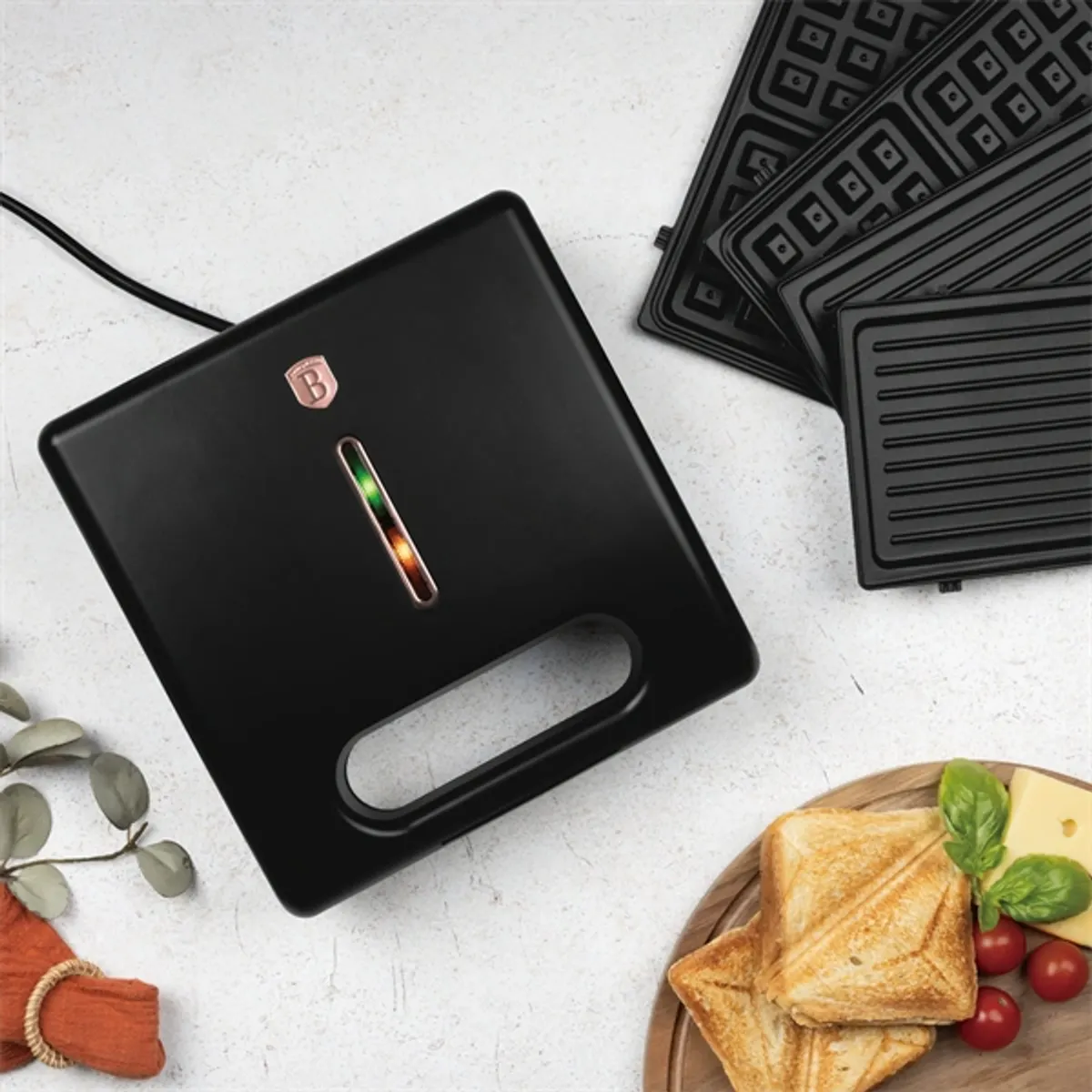 Berlinger Haus BH-9586 3in1 szendvicssütő grill és gofri fekete 780 W #3