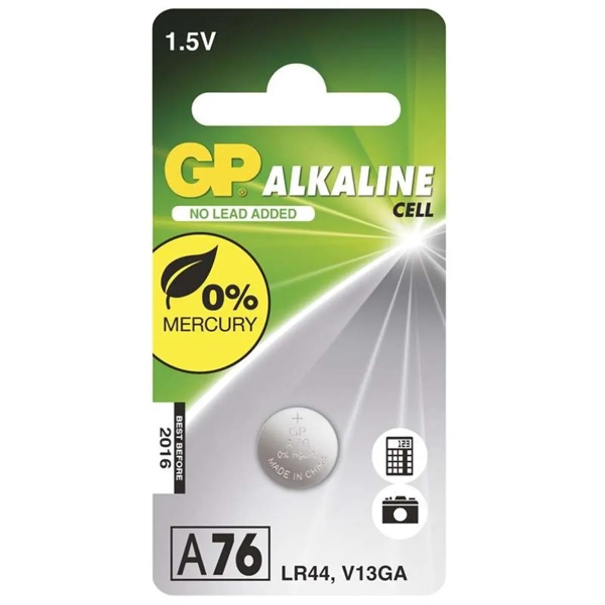 GP BATTERIES B13762 LR44A76 alkáli gombelem 1db #1