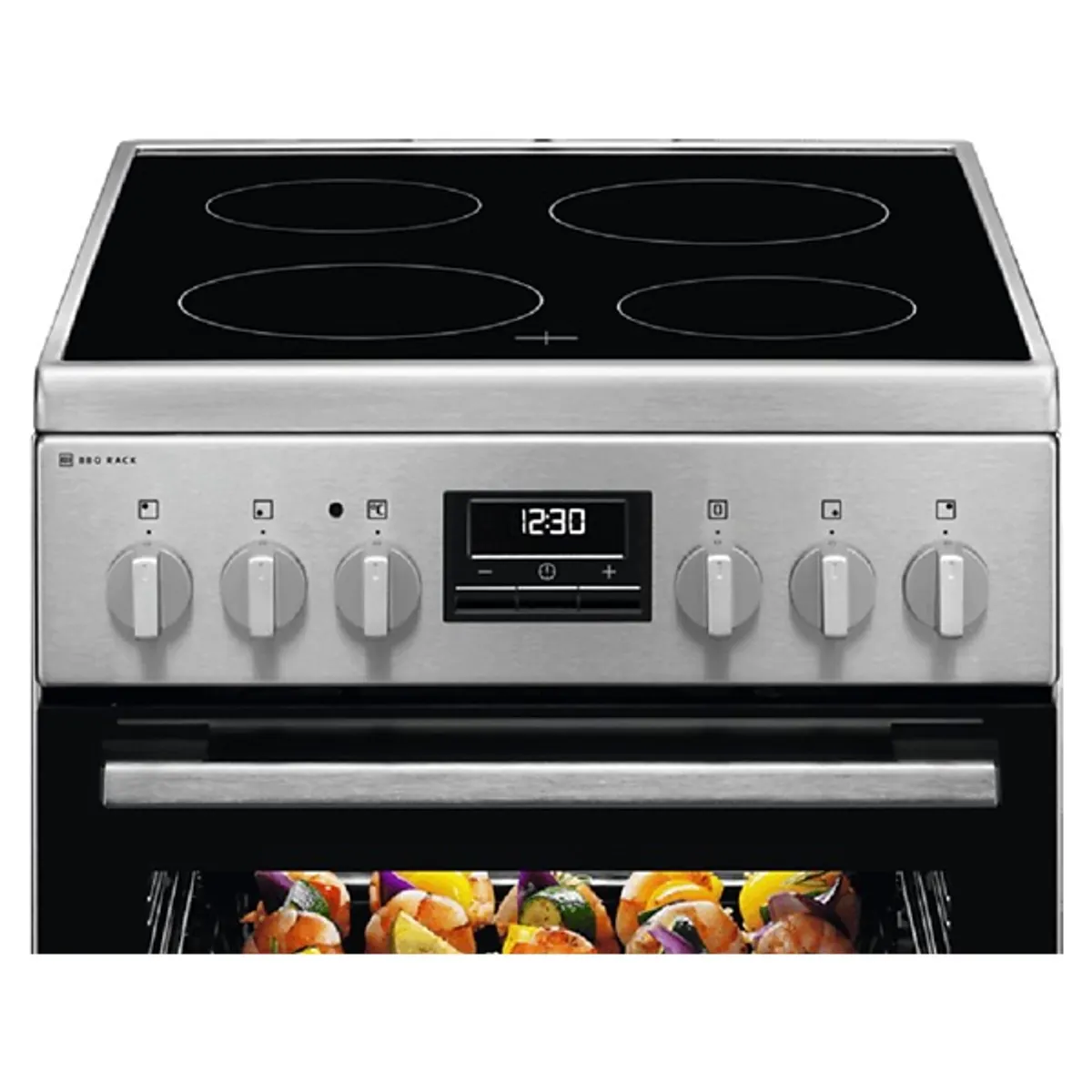 Electrolux 943005713 kerámialapos tűzhely, szabadonálló, inox, főzőzóna: 4, grill, sütővilágítás: Van #2