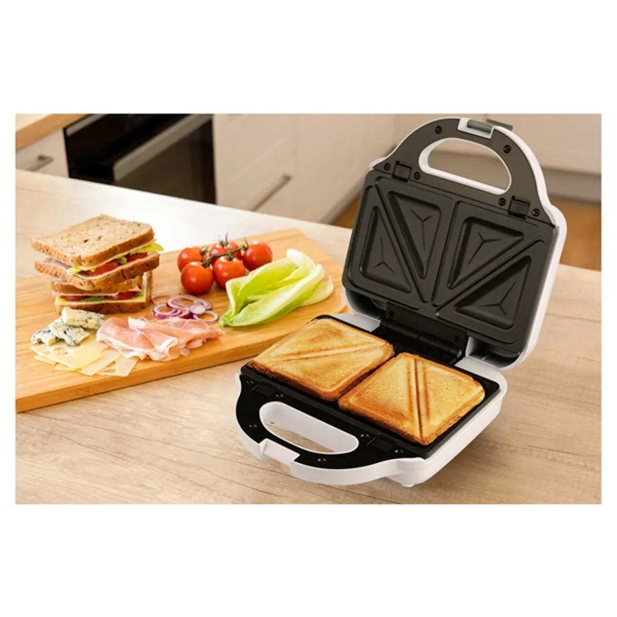 SENCOR 41018418 3in1 Szendvicssütő fehér, 750 W, 230 x 135 mm sütőlapok, 2 db, tapadásmentes #9