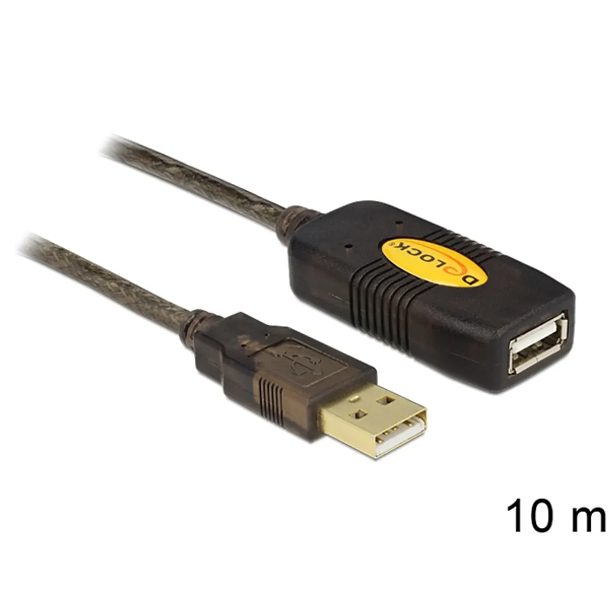 Delock 82446 USB 2.0 aktív hosszabbító kábel 10 m fekete aranyozott csatlakozók #2